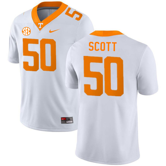 Men #50 Ryan Scott Tennessee Volunteers College Football Jerseys Stitched-White